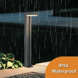 Solar Garden Bollard Light - 100 Lumen LED Path Walkway Landscape Outdoor - Picture 1 of 5