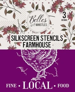 Nuevo juego de plantillas de pantalla de seda de granja - Belles and Whistles de Dixie Belle - Imagen 1 de 6