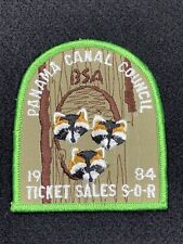 Boy Scout Panama Canal Council 1984 Ticket Sales S-O-R Patch-Scout-O-Rama ?