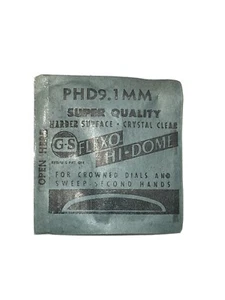 Vintage G-S Acrylic Super Quality Flexo Hi-Dome Watch Crystal PHD 9.1mm - Picture 1 of 2