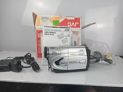 Jvc GR-FX16EK  Compact Vhs Camcorder plus accessories boxed  Untested ( PAL ) - Image 1 of 4