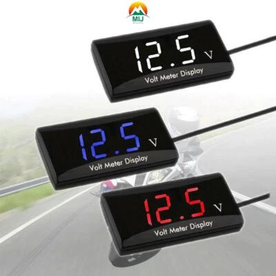 MARKENLOS Motorrad LED Digital Spannungsmesser DC12V Voltmeter Voltanzeige Voltage Meter
