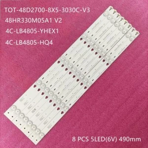 8stk TOT_48D2700_8X5 LED-Streifen für TCL 48FS3750 48FA3203 48FS3003 D48A710 - Bild 1 von 5