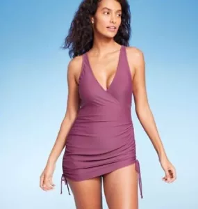 Damen Cabrio seitlich getunneltes Badekleid neu Größe Medium - Bild 1 von 3