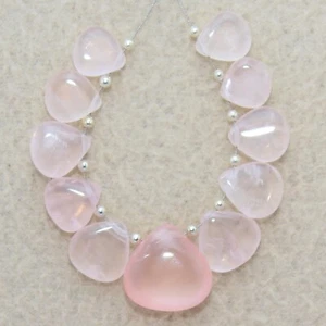 48.10cts Natural Rose Quartz Smooth Heart Loose Gemstones 8x8mm to 17x17mm - Picture 1 of 6