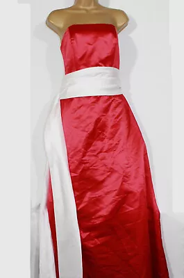 Vestido de Dama de Honor Alexia Pequeño Rojo Blanco Cóctel Baile de graduación Noche Mujer Train-Loop Foto 1 de 4