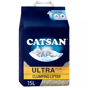 More details for 15l catsan ultra clumping odour control cat litter 15 litres (3x5l) kitten