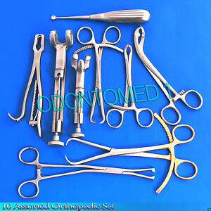 Ensemble de 10 instruments chirurgicaux orthopédiques assortis sur mesure, SR-532