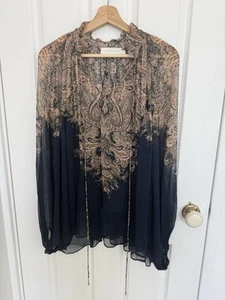 Zimmermann DAWNING TIE BILLOW BLOUSE - Picture 1 of 5