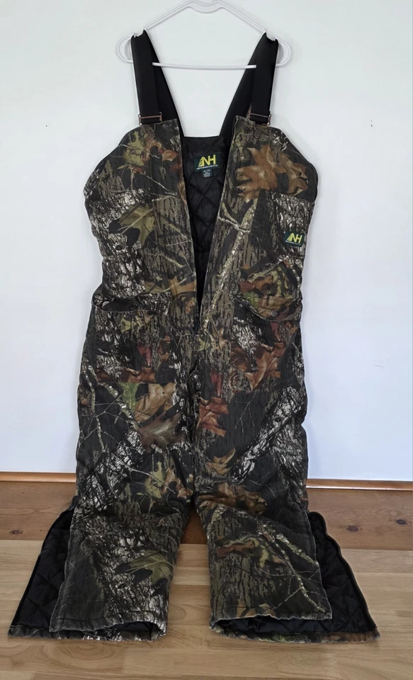 Natural Habitat Insulated Camo Hunting Bib Overalls Men’s XL Mossy Oak - Image 1 of 4