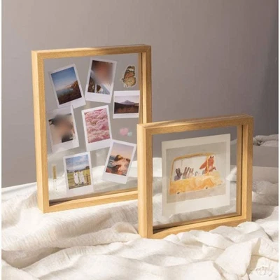 Floating Frame Double Glass Photo Frame for Wall Hanging or Tabletop 10 15 CM - Image 1 of 4