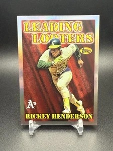 2023 Archives 1997 Topps Season's Best Leading Looters Rickey Henderson HOF - Picture 1 of 2
