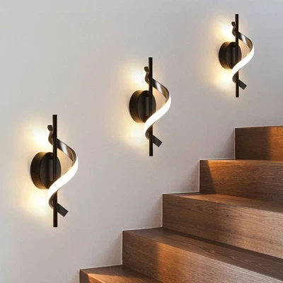 LED Wandlampe Innen Flur Wellenform Wandleuchte Wandlicht Treppe Dekorative NEW - Bild 1 von 4