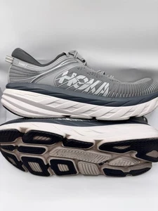 Hoka One One Bondi 7 Men’s Size 11.5 Gray Dark Gray Wild Dove Running Shoes - Picture 1 of 13