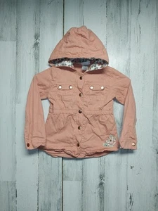 Little Lass Girls 5 Hooded Peach Utility Jacket - Picture 1 of 7