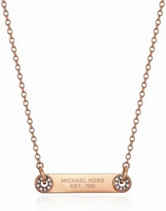 Michael Kors Necklace MKJX6384791 IP Color Rose Gold New - Picture 1 of 4