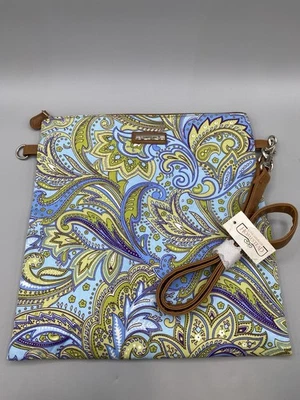 Bolso Bandolera Longaberger Homestead Azul Verde Paisley Correa Desmontable Nuevo con Etiquetas Foto 1 de 4