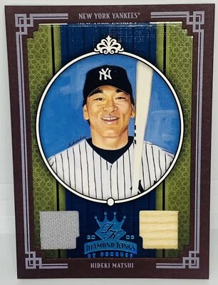 2005 Donruss Diamond Kings Hideki Matsui RARE Framed 1/1 Patch Bat Piece Yankees - Image 1 of 3