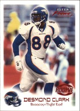 1999 Fleer Focus Football Card #116 Desmond Clark Rookie /3850
