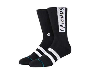 Stance The First One - Friends - Classic Black/White Crew Socks A556D20TFO-BLK - Picture 1 of 3