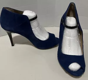Ann Taylor Peep Toe Royal Blue, Ankle Strap, 4” Heels, NIB, Size 10M, STUNNING! - Picture 1 of 5