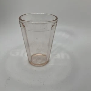 Vintage Hazel Atlas Pink Optic Juice Glass - Picture 1 of 7