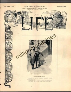 1893 Life October 5 - No fortune left to Boston on Ames' death; train robberies - Picture 1 of 1