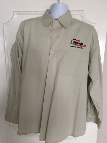 Mario Andretti Racing School - Beige, Button Down, Long Sleeve Shirt - Size XXL Cover