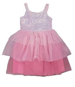 Zunie Girl Occasion Knee Length Lined Layered Sleeveless Dress 10/12 - Picture 1 of 2