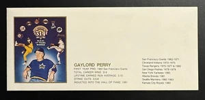 Sobre conmemorativo Gaylord Perry sin enviar por correo miembro de la corte 314 victorias - Imagen 1 de 1