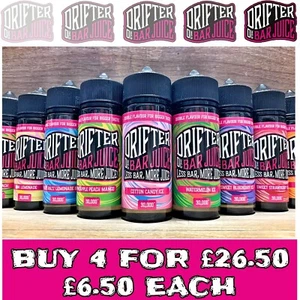 Drifter Shortfill Vape Bar Juice VG 50/50 100ml E Liquid 0mg No Nicotine Sub Ohm - Picture 1 of 40