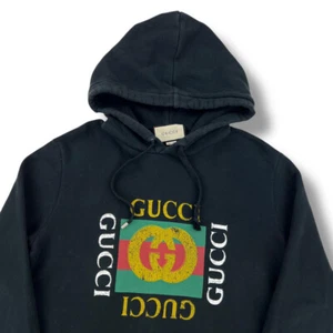 Gucci Hoodie mit Print und Logo Schwarz - Bild 1 von 6