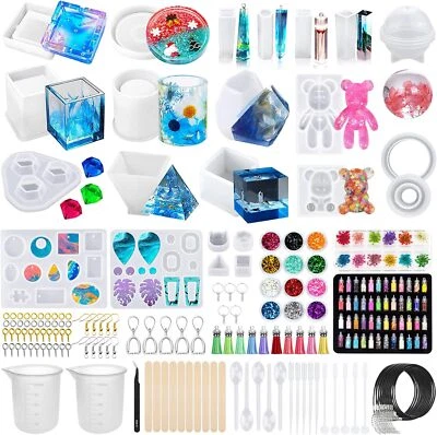 Epoxidharz Formen Set,132 Stück ,Resin Kunstharz DIY Silikonformen Epoxidharz - Bild 1 von 4