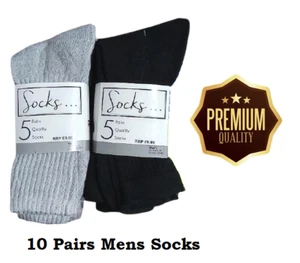 10 PAIRS MENS SOCKS WALKING WINTER WARM EXTRA COTTON RICH SHOES SOCK SIZE 6-11 - Picture 1 of 3
