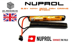 Nuprol Airsoft Crane Stock Battery Nunchuck Rechargeable 9.6v 1600mAh 8003 - Picture 1 of 2