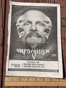 WWF WWE Stone Cold Steve Austin Unforgiven 2001 Ad Clipping - Picture 1 of 1