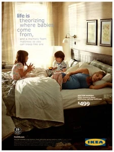 2015 Ikea Store Print Ad - Mother with kid's and baby resting on bed - Life is - Picture 1 of 2