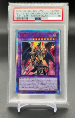 PSA 10 RED -EYES DRK.DRAGOON LGB1-20TH 20th Secret Rare 2019 YU-GI-OH Japanese - Image 1 of 3