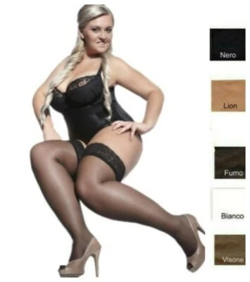 Adrian Big Size Halterlose Strümpfe curvy 15 den,Plussize 5 Farben XL-3XL  - Bild 1 von 2