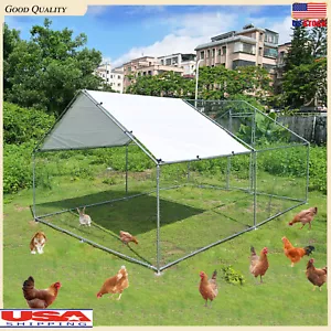 13x10ft Walk in Chicken Coop Backyard Run Pen Hen House Poultry Habitat Cage - Picture 1 of 6