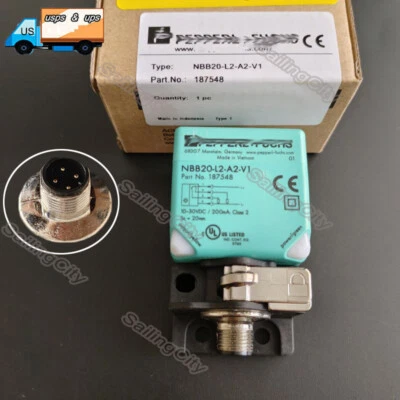 For PepperL+Fuchs NBB20-L2-A2-V1 Inductive Proximity Sensor 10-30VDC 200mA 20mm - Image 1 of 4