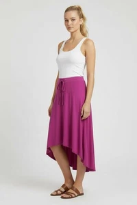 Athleta Beachcomber Rock Midi High Low Stretch Lila Athleisure Beach Large - Bild 1 von 9