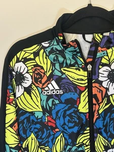 Adidas Jacket Mens M Floral Tiro Track Soccer Football Sports Full Zip 3 Stripe - Picture 1 of 10