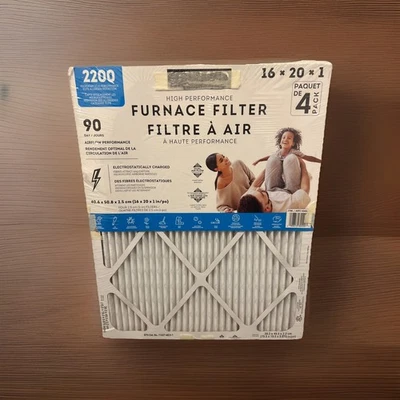 4 Pack Kirkland Signature 2200 High Performance Furnace Filters 16x20x1 Unused - Image 1 of 2