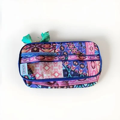 Soho London New York Cosmetic Bag Case Multicolored Outer Canvas - Image 1 of 4