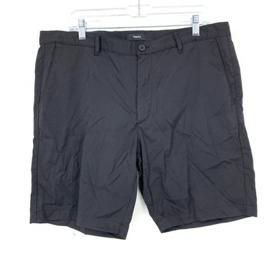 Pantalones Cortos Theory Zaine En Algodón Elástico Para Hombre Talla 36 Negros Ajustados Corte Recto Foto 1 de 4