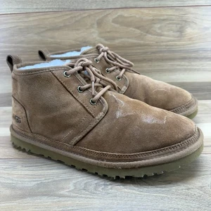 UGG Neumel Chukka Boots Herren 10 Chestnut Wildleder Lammfell gefüttert - Bild 1 von 12
