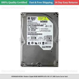 WD800AB-00CBA1 Western Digital 80GB 5400RPM ATA 100 3.5" 2MB Cache Caviar Hard - Picture 1 of 1