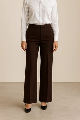 Pantalones Trina Turk Lessa Marrón Pierna Ancha Viscosa Vestido Carrera Pantalones 10 Nuevos con Etiquetas Foto 1 de 4