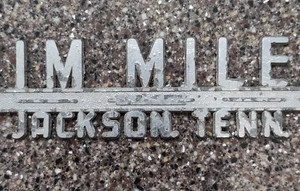 Vintage Jim Miles Jackson Tennessee Dealer Badge Cast - Bild 1 von 3